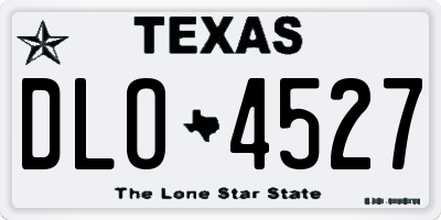 TX license plate DLO4527