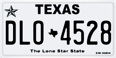 TX license plate DLO4528