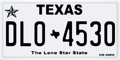 TX license plate DLO4530