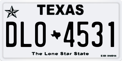 TX license plate DLO4531