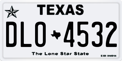 TX license plate DLO4532