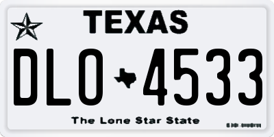 TX license plate DLO4533