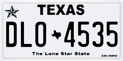 TX license plate DLO4535