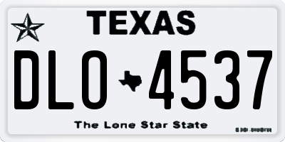 TX license plate DLO4537