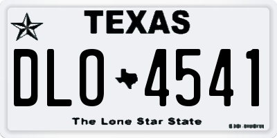 TX license plate DLO4541