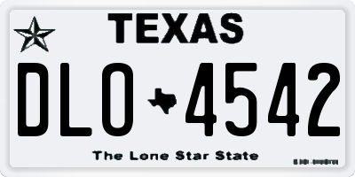 TX license plate DLO4542