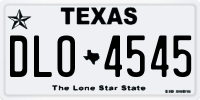 TX license plate DLO4545