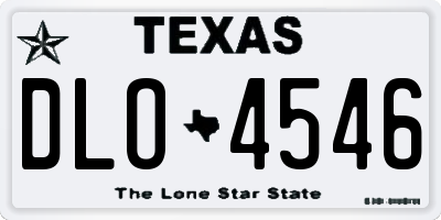 TX license plate DLO4546