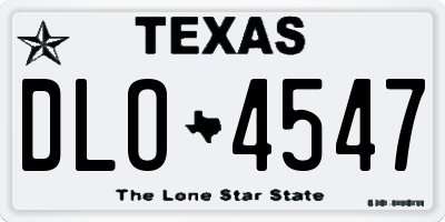 TX license plate DLO4547