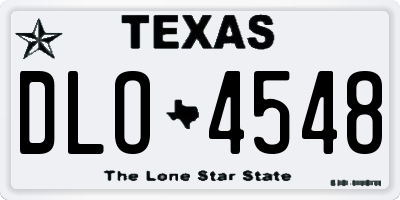 TX license plate DLO4548