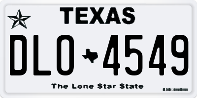 TX license plate DLO4549