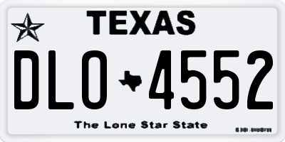 TX license plate DLO4552