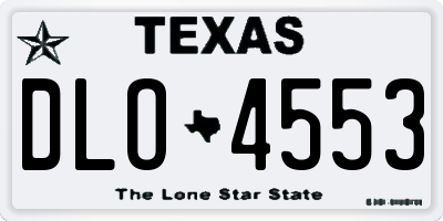 TX license plate DLO4553
