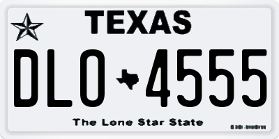 TX license plate DLO4555
