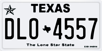 TX license plate DLO4557