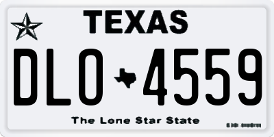 TX license plate DLO4559