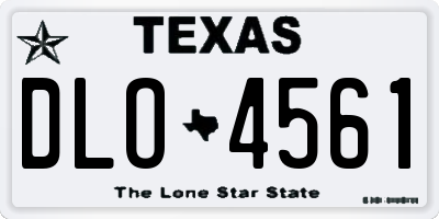 TX license plate DLO4561