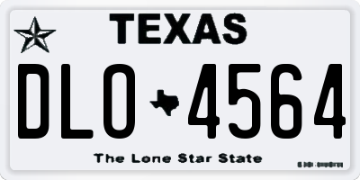 TX license plate DLO4564