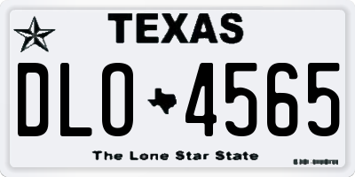 TX license plate DLO4565