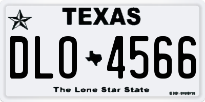 TX license plate DLO4566
