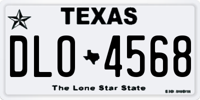 TX license plate DLO4568
