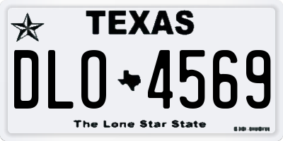 TX license plate DLO4569