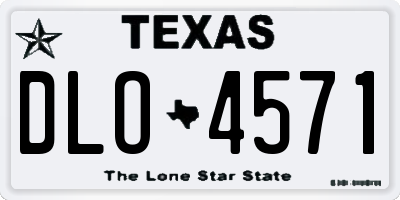TX license plate DLO4571