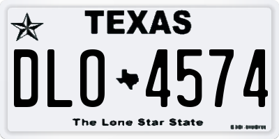 TX license plate DLO4574
