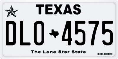 TX license plate DLO4575