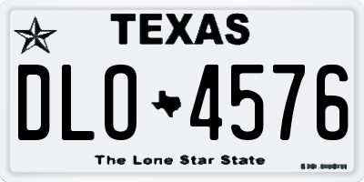 TX license plate DLO4576