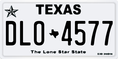 TX license plate DLO4577