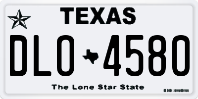 TX license plate DLO4580