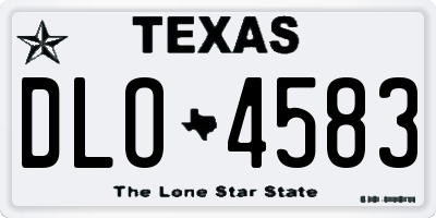 TX license plate DLO4583