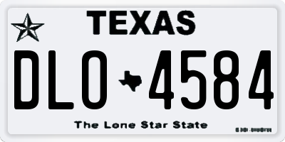 TX license plate DLO4584