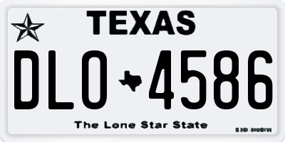 TX license plate DLO4586