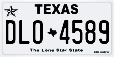 TX license plate DLO4589