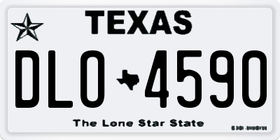 TX license plate DLO4590