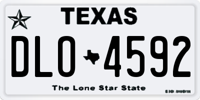 TX license plate DLO4592