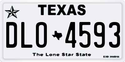 TX license plate DLO4593
