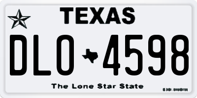 TX license plate DLO4598