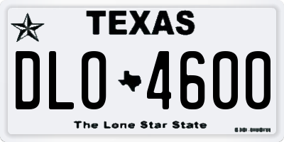TX license plate DLO4600
