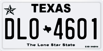 TX license plate DLO4601