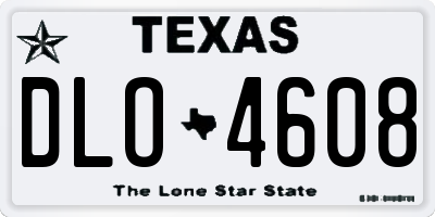 TX license plate DLO4608