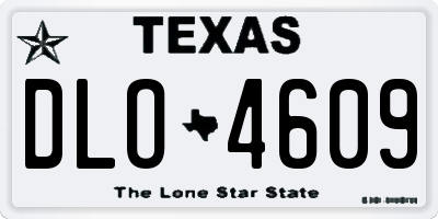 TX license plate DLO4609