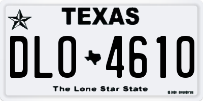 TX license plate DLO4610