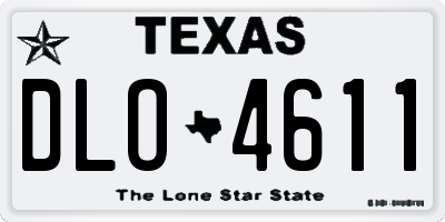 TX license plate DLO4611