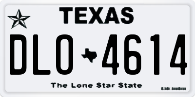 TX license plate DLO4614