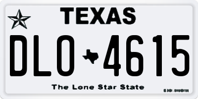 TX license plate DLO4615