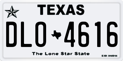 TX license plate DLO4616