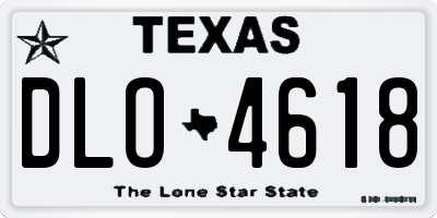 TX license plate DLO4618